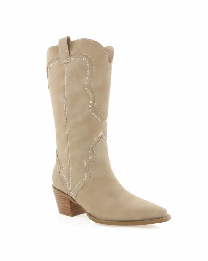 Women Knee High Boots Billini DARIEL 8211 TAUPE NUBUCK
