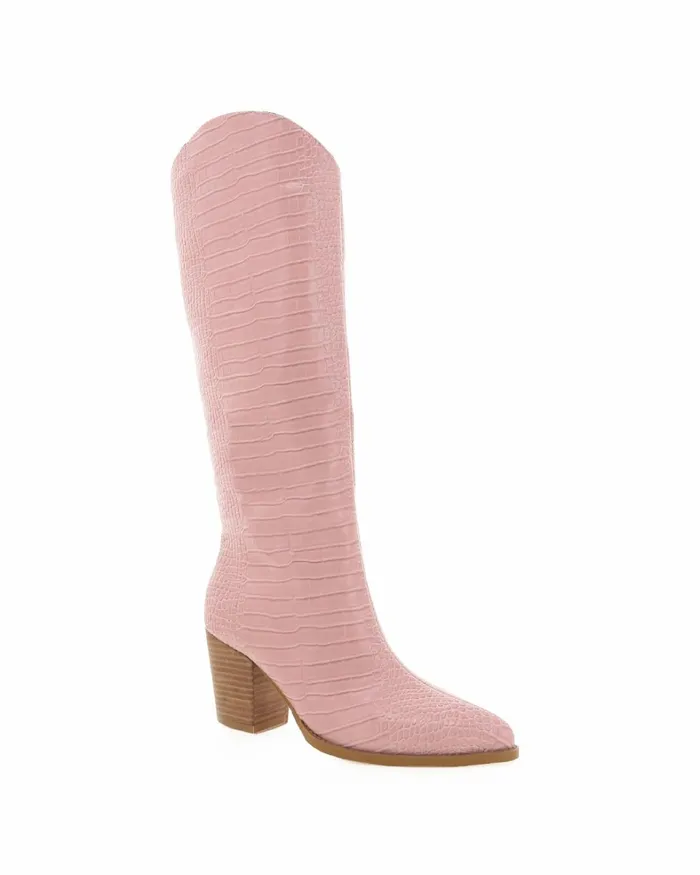 Women Knee High Boots Billini FERREIRA 8211 FONDANT CROC