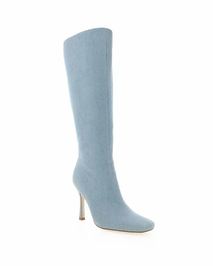 Women Knee High Boots Billini LAINEY 8211 BLUE DENIM