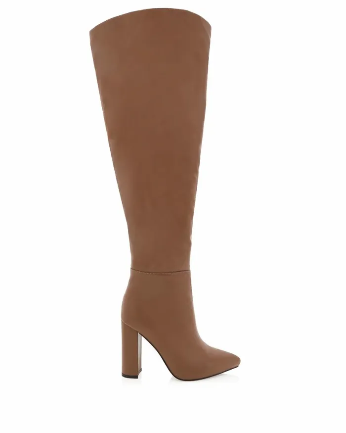 Women Knee High Boots Billini MOSCOW CURVE 8211 WALNUT
