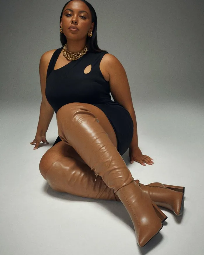 Women Knee High Boots Billini MOSCOW CURVE 8211 WALNUT