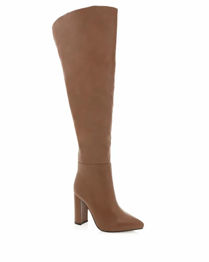 Women Knee High Boots Billini MOSCOW CURVE 8211 WALNUT