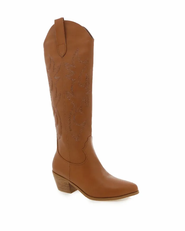 Women Knee High Boots Billini URSON 8211 AMBER