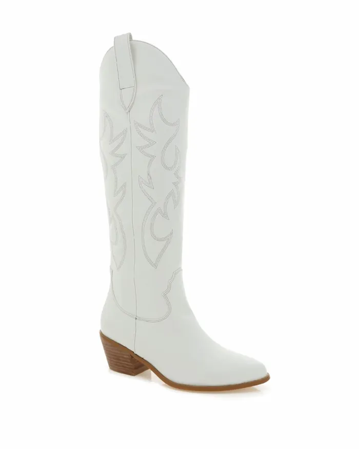 Women Knee High Boots Billini URSON 8211 WHITE