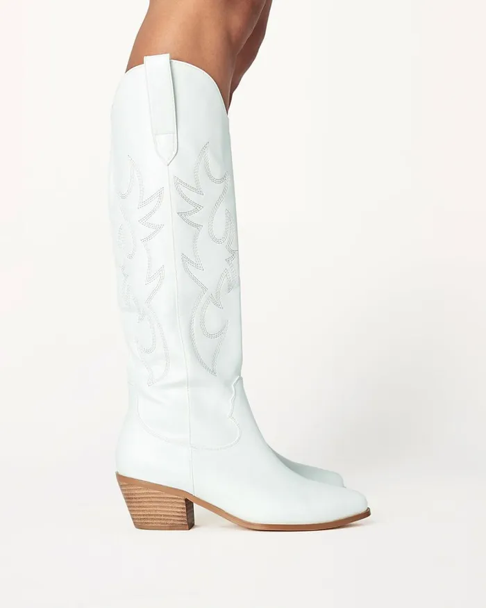 Women Knee High Boots Billini URSON 8211 WHITE