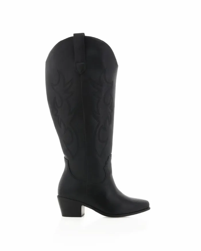 Women Knee High Boots Billini URSON EXTENDED CURVE 8211 BLACK