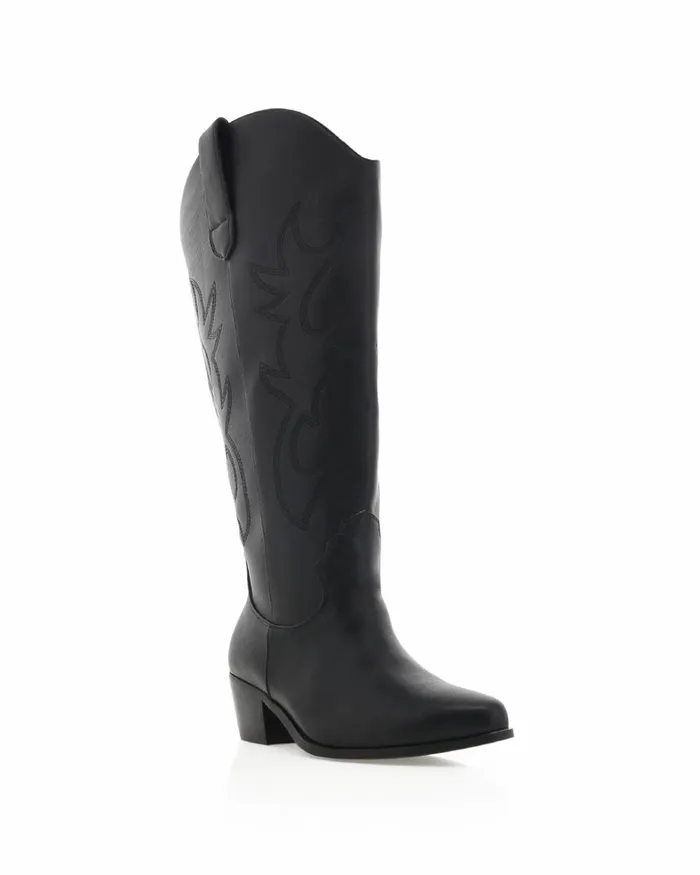 Women Knee High Boots Billini URSON EXTENDED CURVE 8211 BLACK