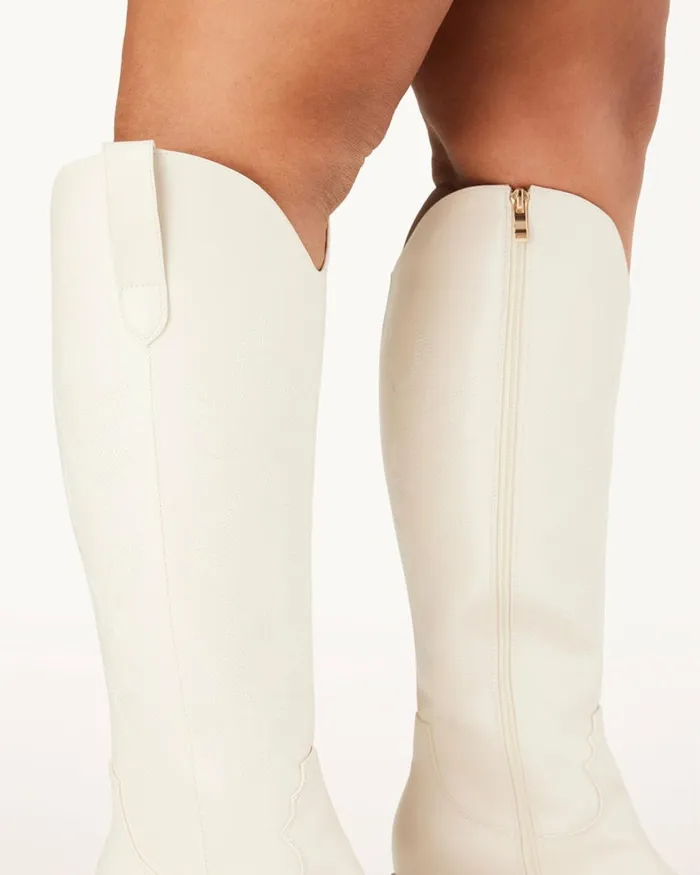 Women Knee High Boots Billini URSONIA CURVE 8211 IVORY