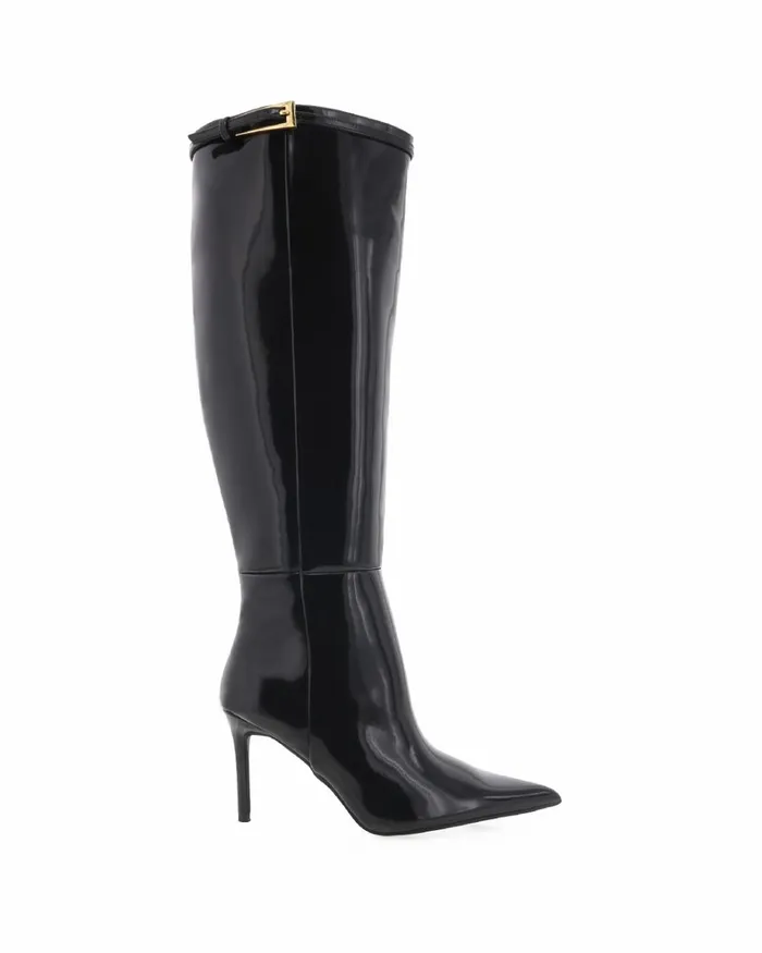 Women Knee High Boots Billini VALLEY 8211 JET SHINE
