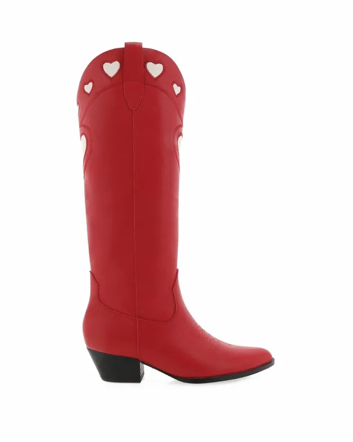 Women Knee High Boots Billini VELMA 8211 SCARLETWHITE
