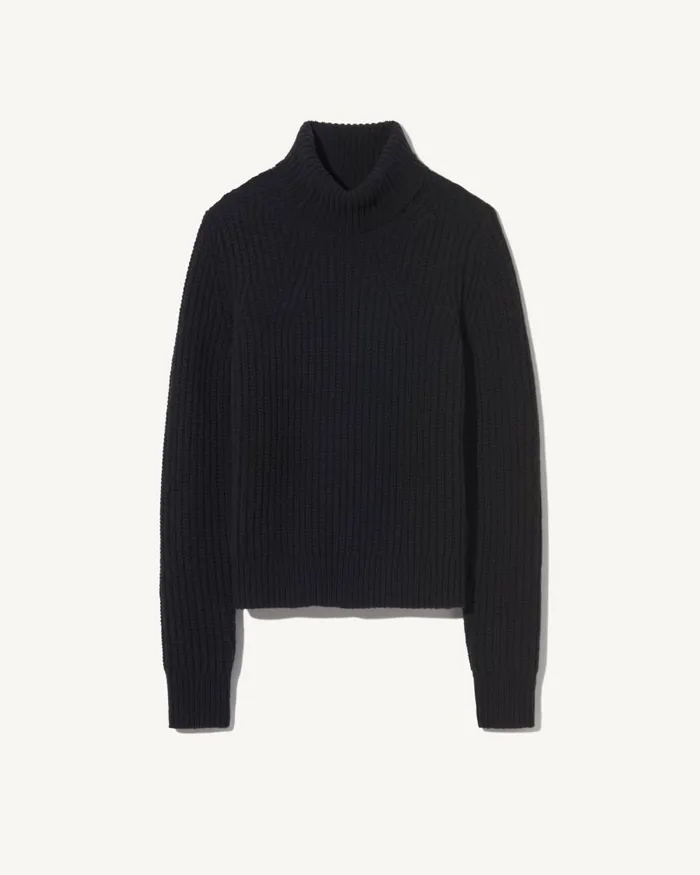 Women Knits and Sweaters Nili Lotan BRONWYN TURTLENECK SWEATER Dark Navy
