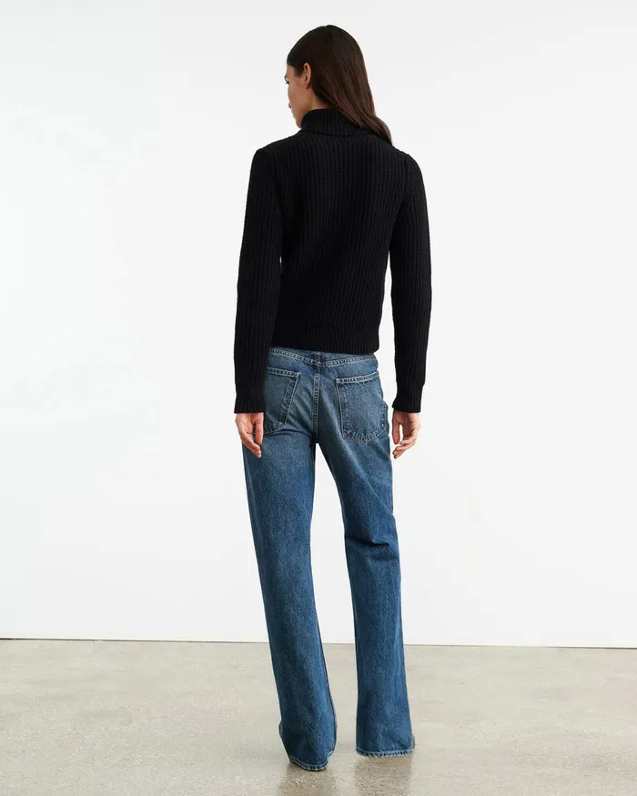 Women Knits and Sweaters Nili Lotan BRONWYN TURTLENECK SWEATER Dark Navy