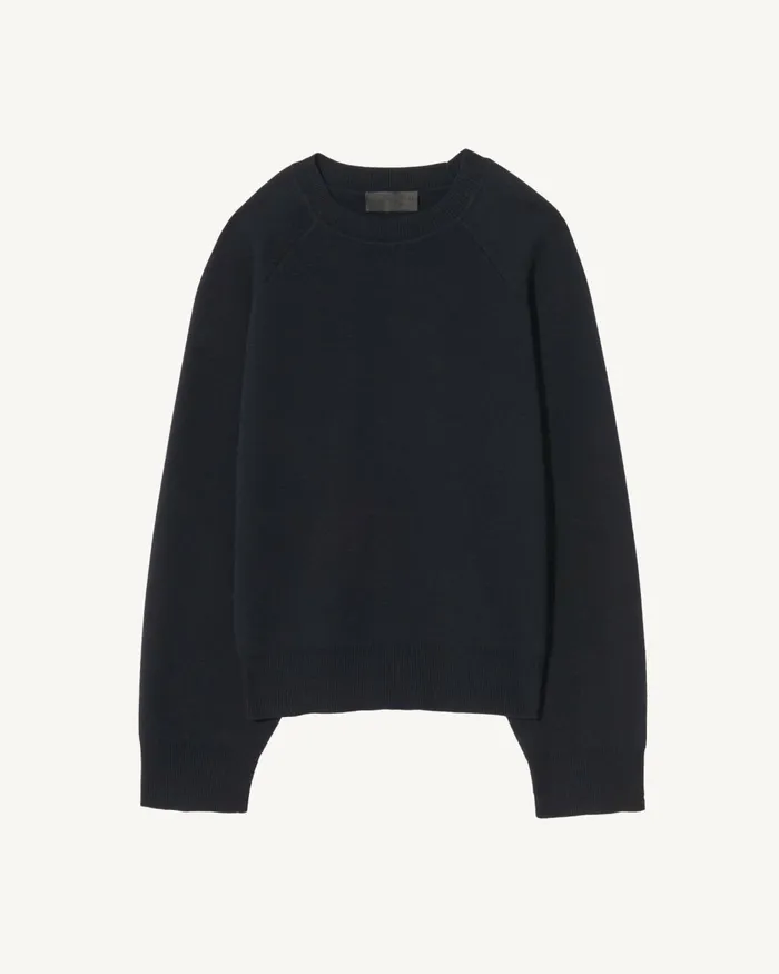 Women Knits and Sweaters Nili Lotan DAMARIS CASHMERE SWEATER Dark Navy