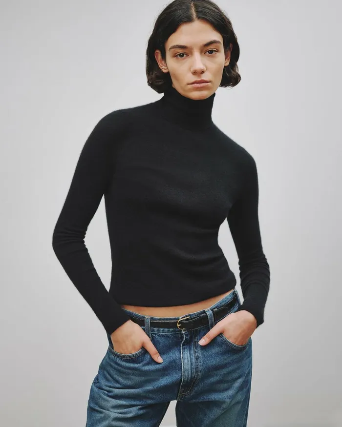 Women Knits and Sweaters Nili Lotan LYNNETTE TURTLENECK Black