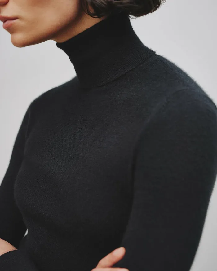Women Knits and Sweaters Nili Lotan LYNNETTE TURTLENECK Black