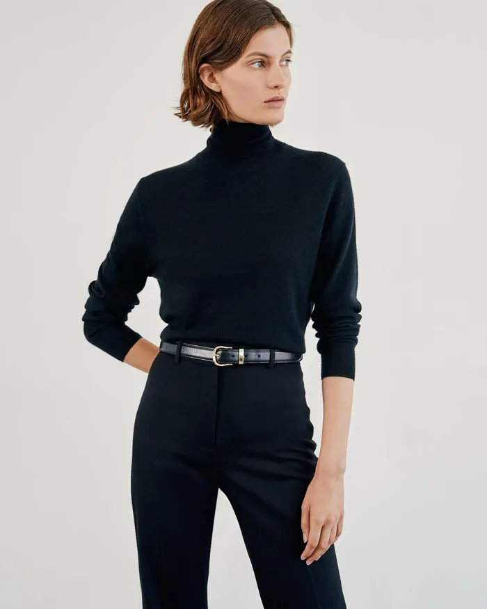 Women Knits and Sweaters Nili Lotan LYNNETTE TURTLENECK Black