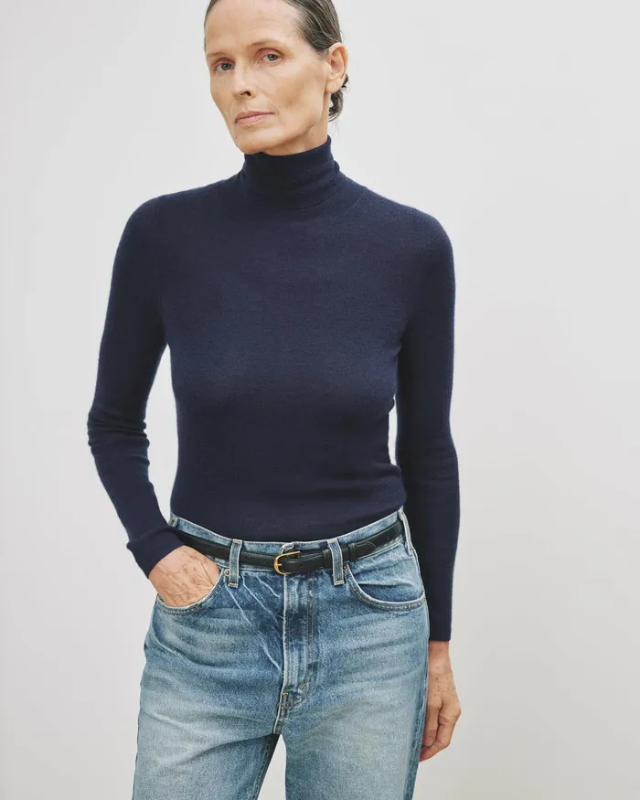 Women Knits and Sweaters Nili Lotan LYNNETTE TURTLENECK Black