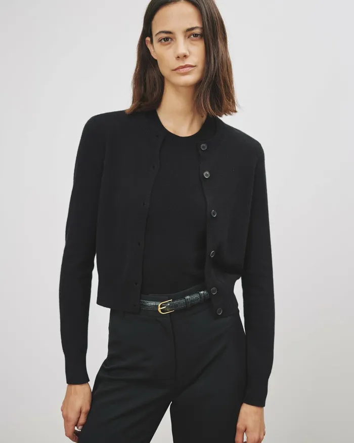 Women Knits and Sweaters Nili Lotan MARCH CARDIGAN Espresso