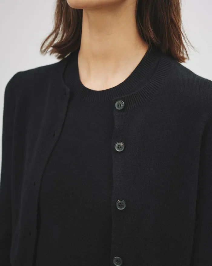 Women Knits and Sweaters Nili Lotan MARCH CARDIGAN Espresso