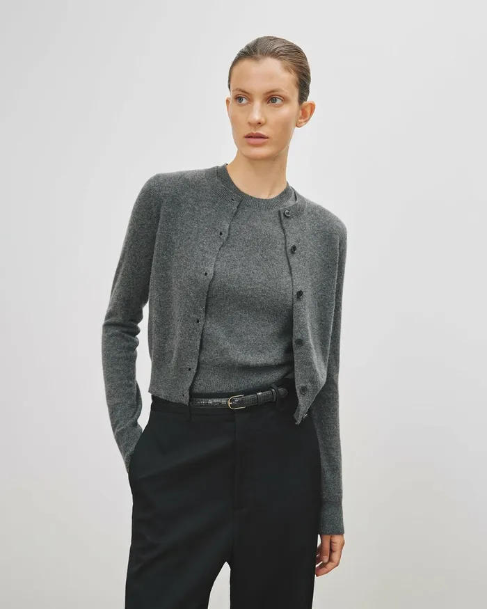 Women Knits and Sweaters Nili Lotan MARCH CARDIGAN Espresso