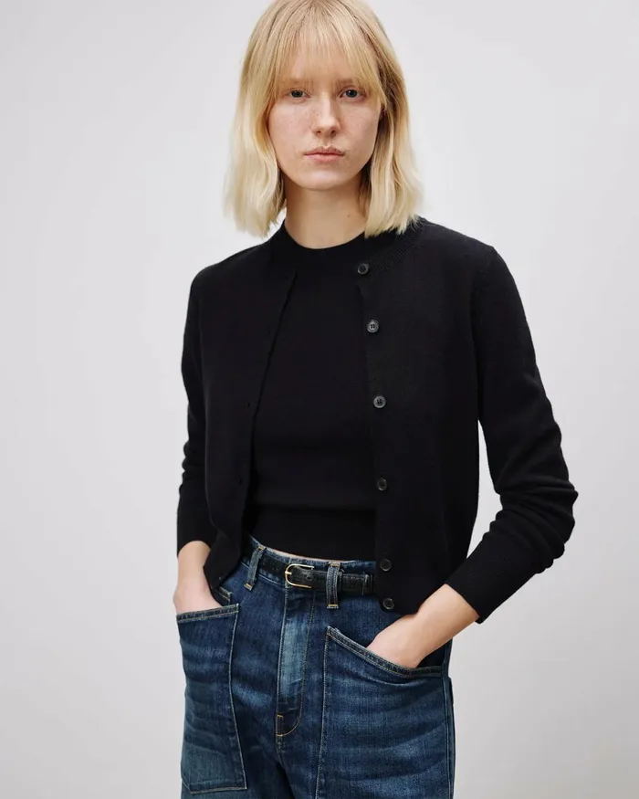 Women Knits and Sweaters Nili Lotan MARCH CARDIGAN Espresso