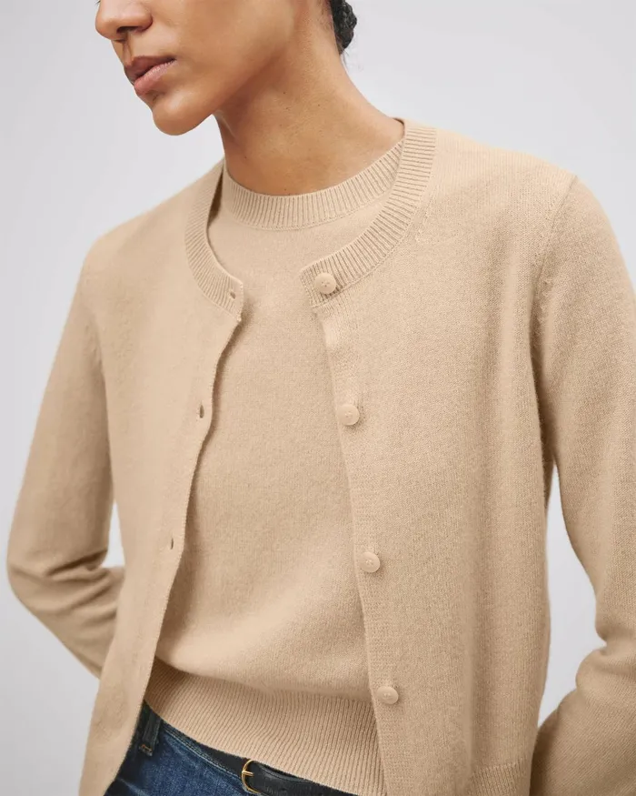 Women Knits and Sweaters Nili Lotan MARCH CARDIGAN Espresso