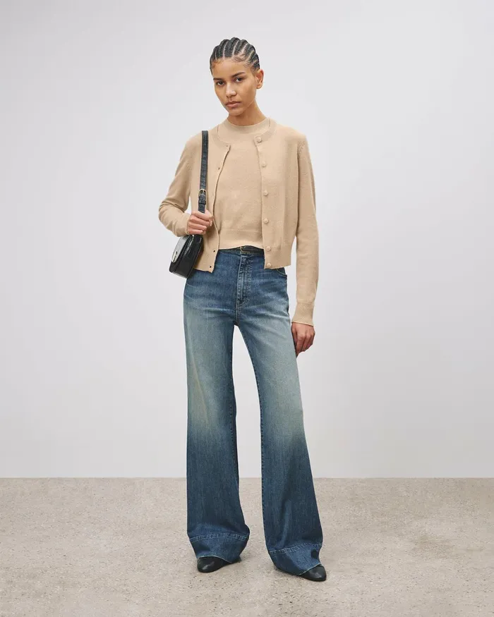 Women Knits and Sweaters Nili Lotan MARCH CARDIGAN Espresso