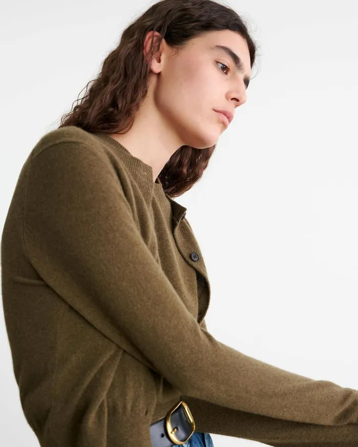 Women Knits and Sweaters Nili Lotan MARCH CARDIGAN Espresso