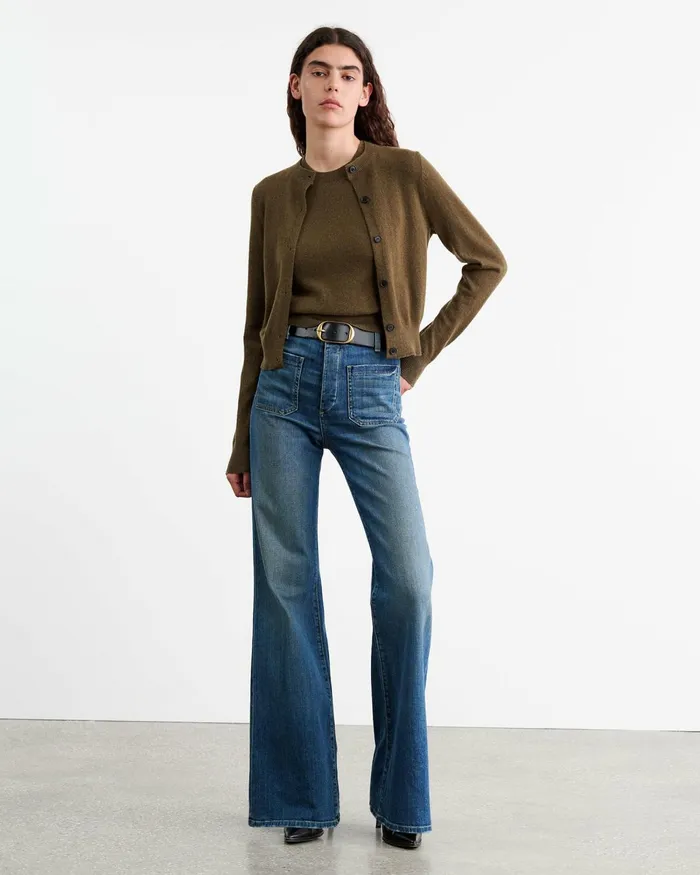 Women Knits and Sweaters Nili Lotan MARCH CARDIGAN Espresso