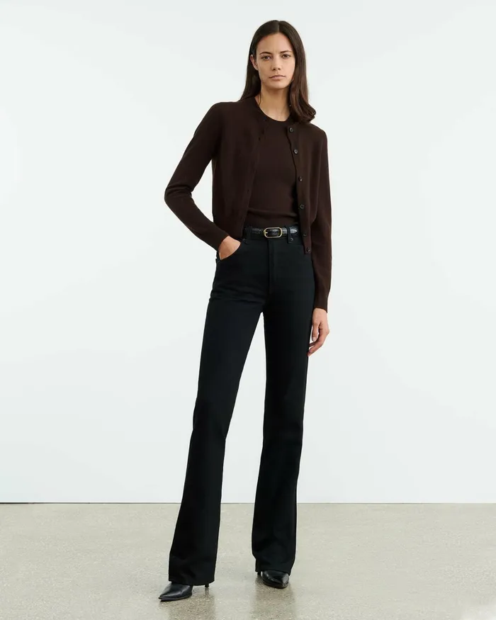 Women Knits and Sweaters Nili Lotan MARCH CARDIGAN Espresso