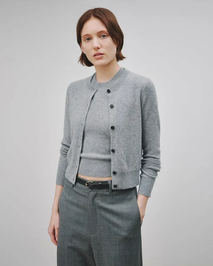 Women Knits and Sweaters Nili Lotan MARCH CARDIGAN Espresso