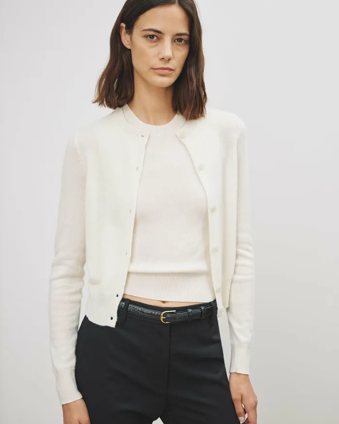 Women Knits and Sweaters Nili Lotan MARCH CARDIGAN Espresso