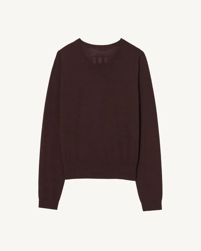 Women Knits and Sweaters Nili Lotan ORIANA SWEATER Burgundy