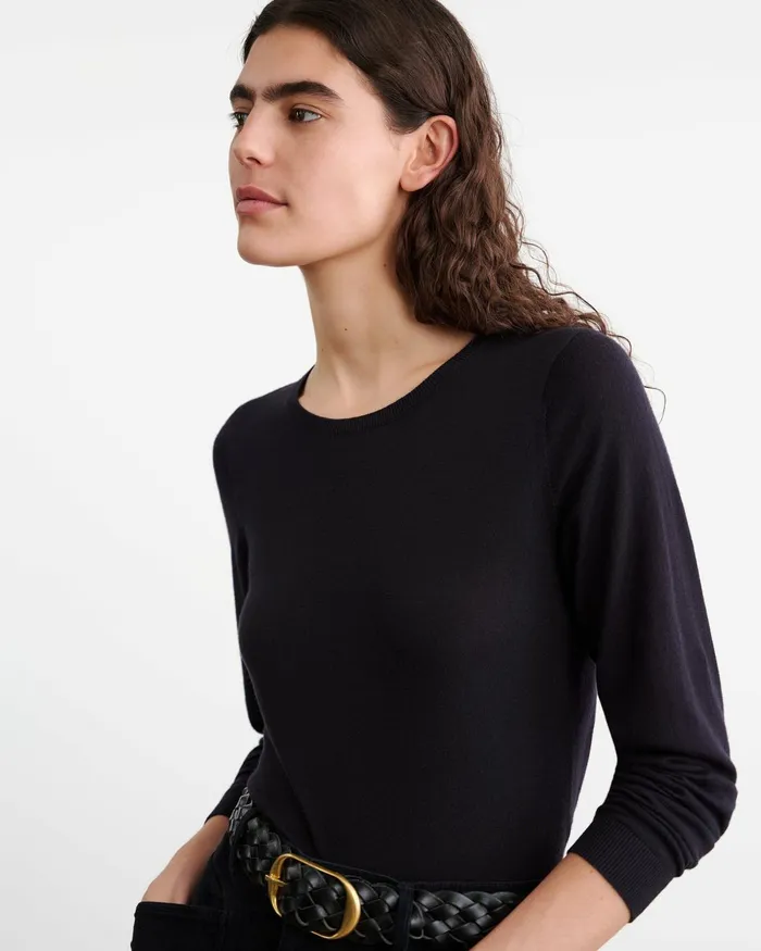 Women Knits and Sweaters Nili Lotan ORIANA SWEATER Burgundy
