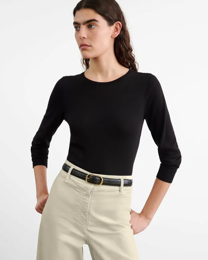 Women Knits and Sweaters Nili Lotan ORIANA SWEATER Burgundy