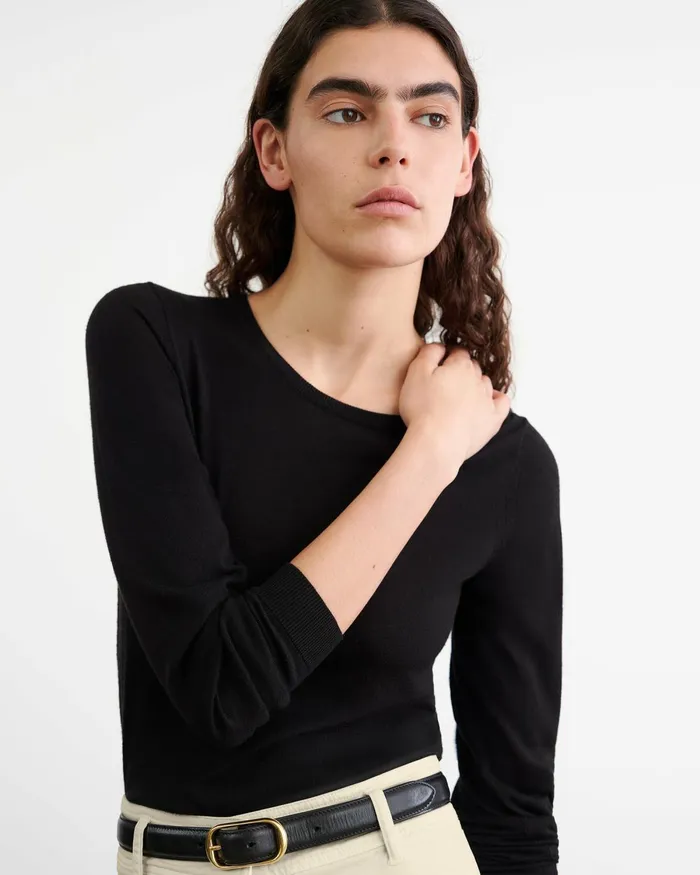 Women Knits and Sweaters Nili Lotan ORIANA SWEATER Burgundy