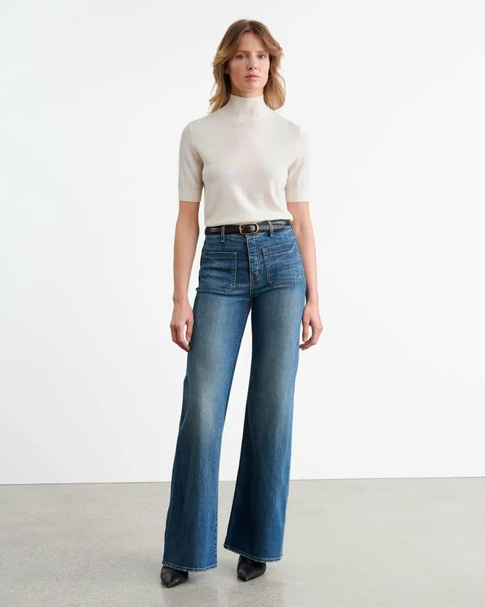 Women Knits and Sweaters Nili Lotan SIRANI SWEATER Midnight