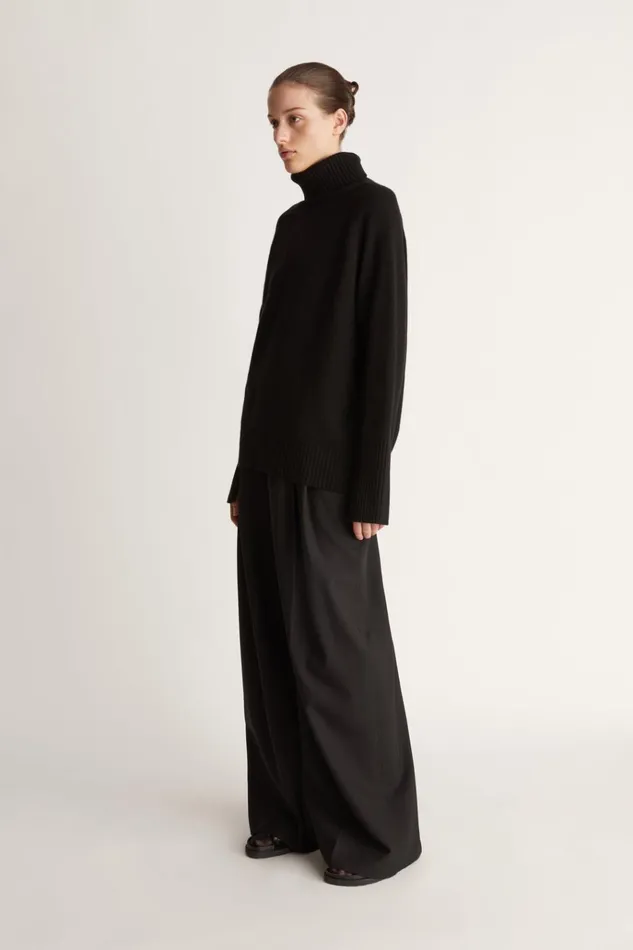 Women Knitwear And Sweaters Lee Mathews Cashmere Turtleneck Black