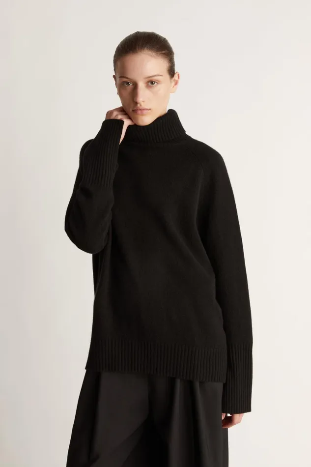 Women Knitwear And Sweaters Lee Mathews Cashmere Turtleneck Black