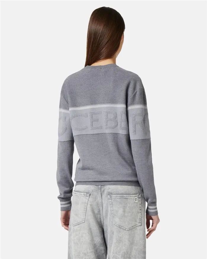 Women KNITWEAR Iceberg Crewneck Sweater In Merino Wool Women KNITWEAR Iceberg Crewneck Sweater In Merino Wool