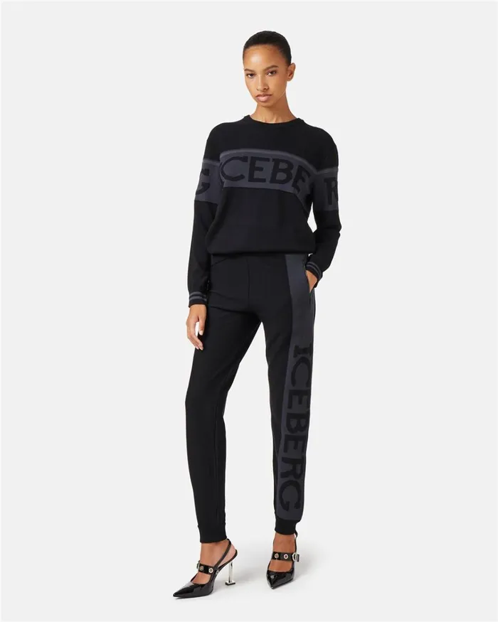Women KNITWEAR Iceberg Joggers In Extrafine Merino Wool