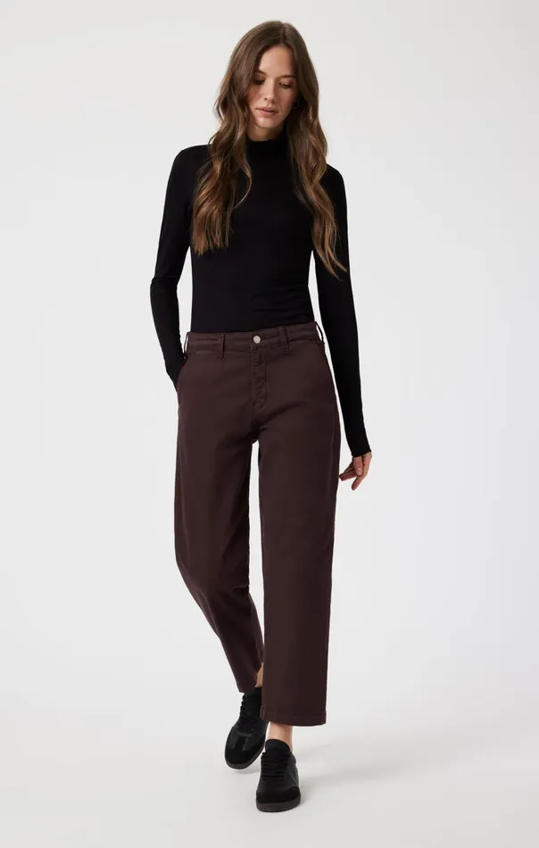Women Lauren Straight Chino In Currant Casual Twill Mavi Jeans Pants