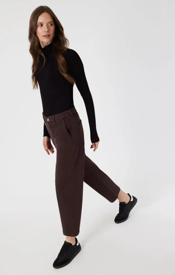Women Lauren Straight Chino In Currant Casual Twill Mavi Jeans Pants Women Lauren Straight Chino In Currant Casual Twill Mavi Jeans Pants