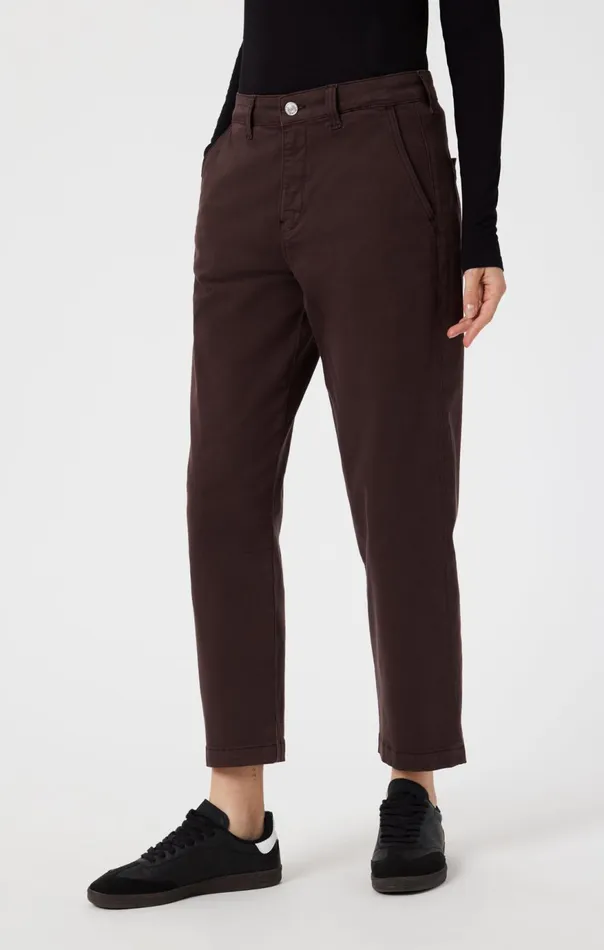 Women Lauren Straight Chino In Currant Casual Twill Mavi Jeans Pants Women Lauren Straight Chino In Currant Casual Twill Mavi Jeans Pants