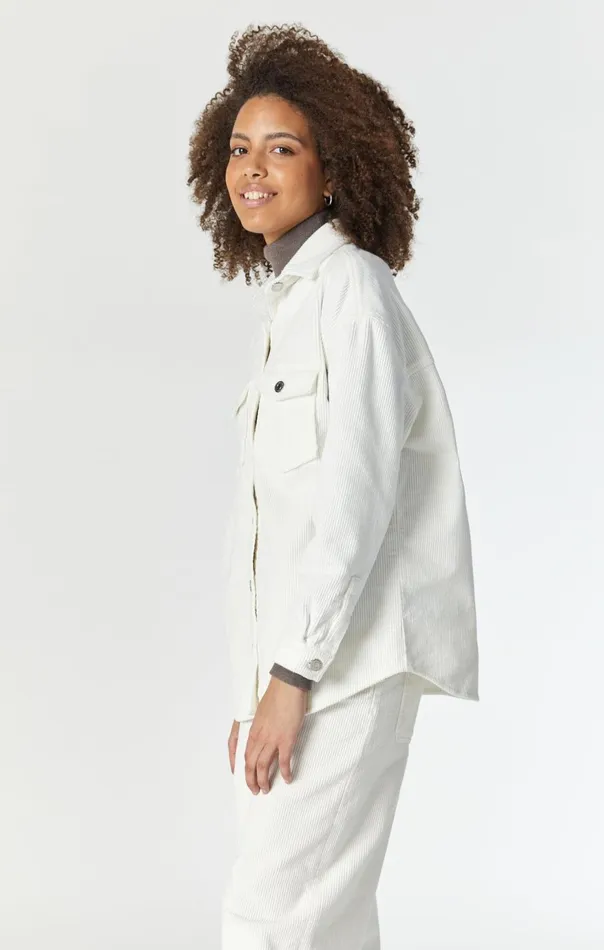 Women Livia Oversized Denim Shirt In OffWhite Cord Mavi Jeans Shirts Women Livia Oversized Denim Shirt In OffWhite Cord Mavi Jeans Shirts