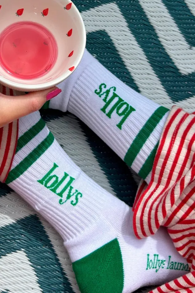 Women Lollys Laundry Accessories HillLL Socks Green