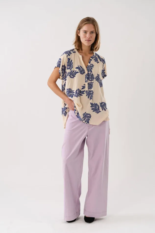 Women Lollys Laundry Blouses Tshirts HeatherLL Top SS Flower Print