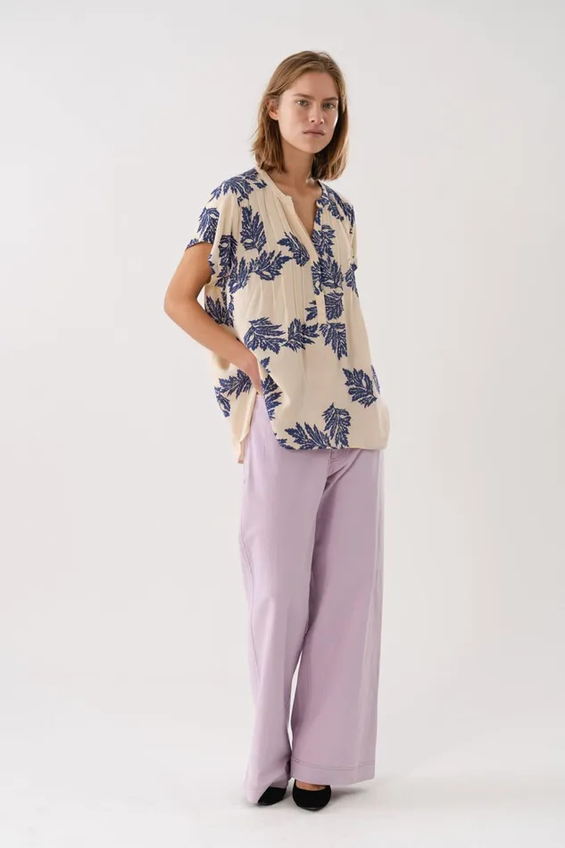 Women Lollys Laundry Blouses Tshirts HeatherLL Top SS Flower Print
