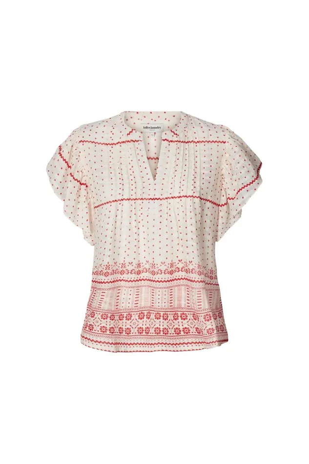Women Lollys Laundry Blouses Tshirts Isabel Top Dot Print