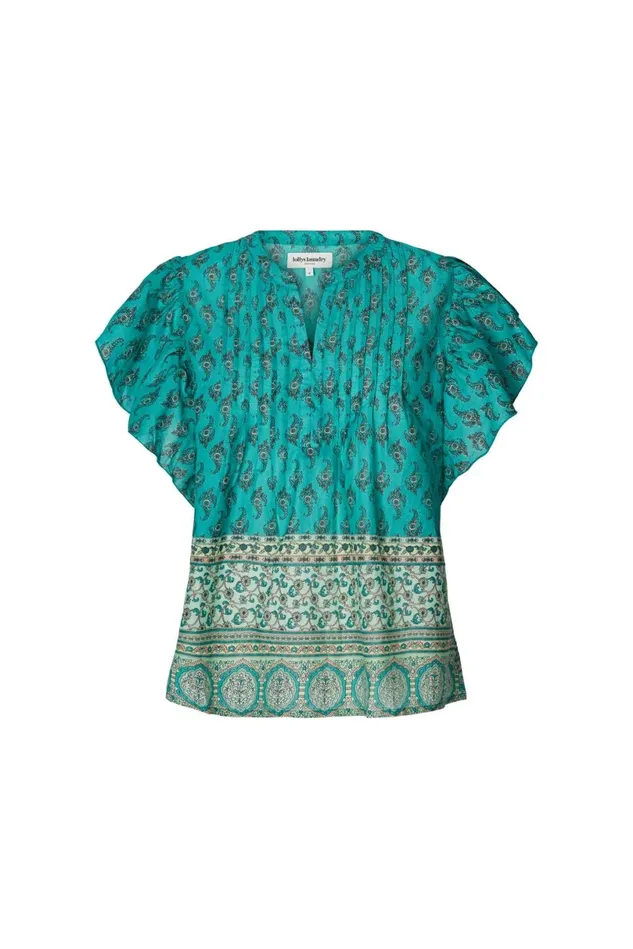 Women Lollys Laundry Blouses Tshirts Isabel Top Green